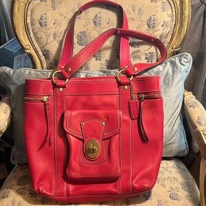 Coach Gigi pink leather tote